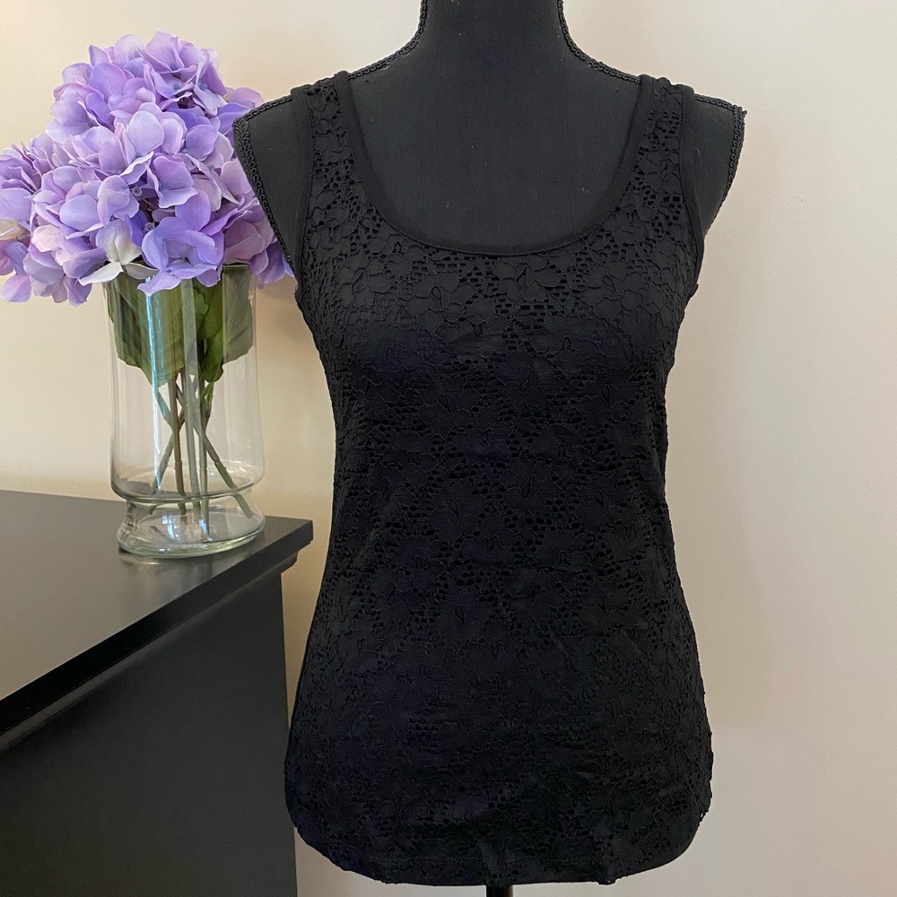 NEW Women’s Black Lace Front Tank